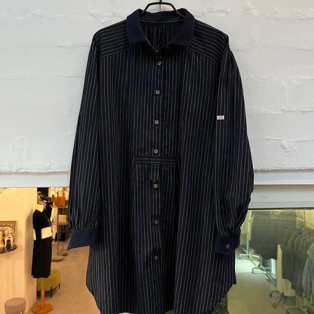 Genre Made In Japan Navy 스트라이프 셔츠 탑 40
