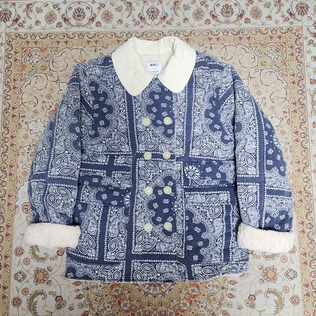 멘들스 꾸뛰르 페이즐리 양털 누빔 자켓 프리