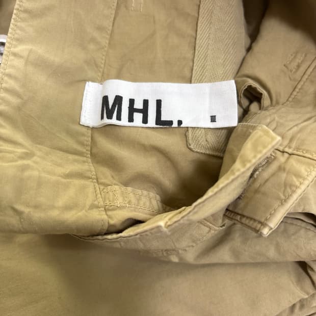 MHL 마가렛 호웰 카키 베이지 유틸리티 팬츠