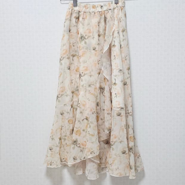 일본빈티지)언발 프릴 페어리모리걸 로즈스커트