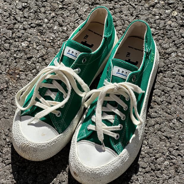 [260] EPT DIVE 캔버스 스니커즈 그린 로우탑 스케이트 슈즈