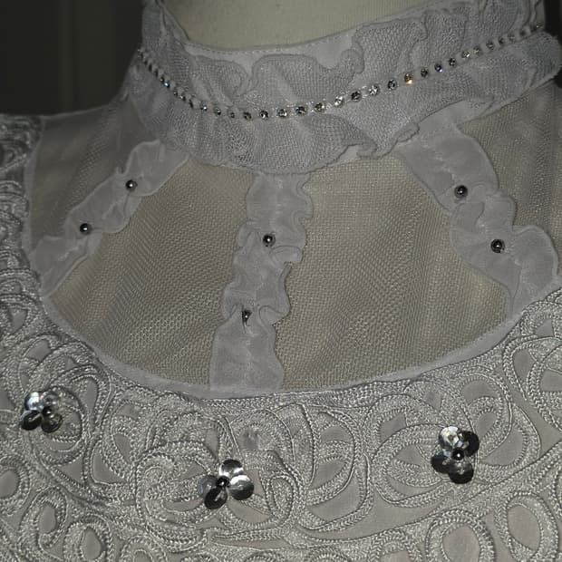 로판st 히메갸루 로리타 화이트 보석 블라우스