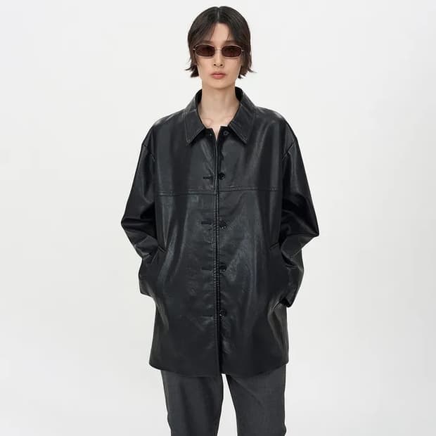 인사일런스우먼 포우 레더 카코트