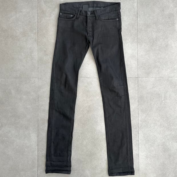 디올 옴므 07fw 블랙 왁스코팅진