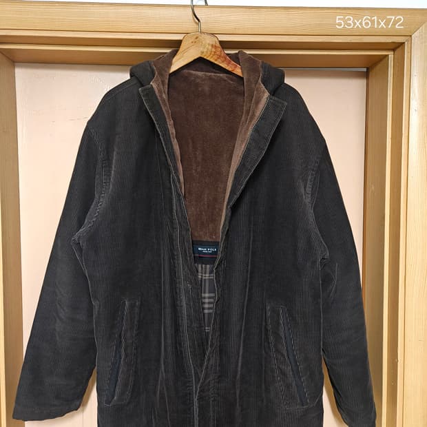 BEAN POLE 코듀로이 후드 짚업 자켓