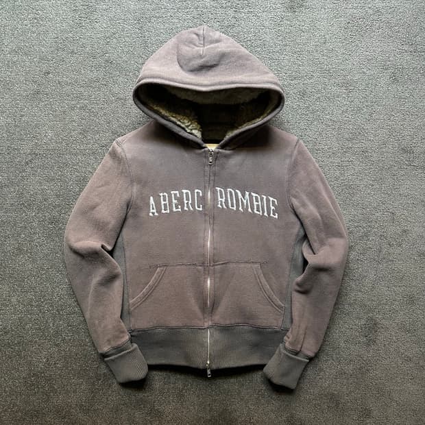 아베크롬비 울프조 양털 후드집업 S