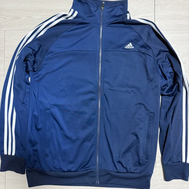 아디다스 에센셜 3선 트랙탑 져지 네이비