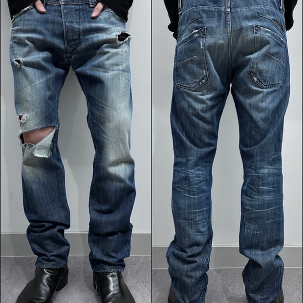 디젤 다론 디스트레스드 데님 팬츠