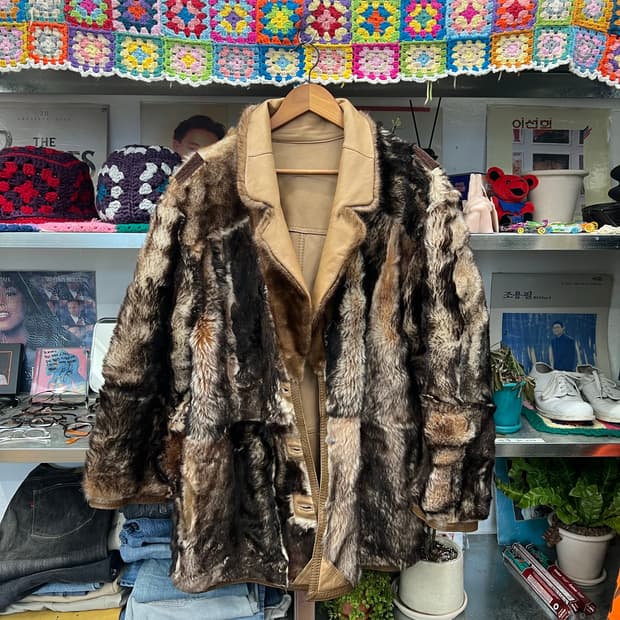 Vintage Real Fur Patchwork Coat