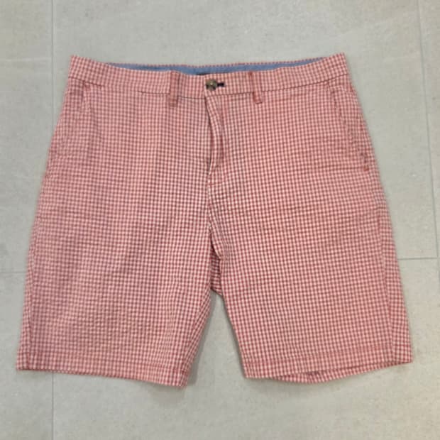 타미힐피거 남성 체크 반바지