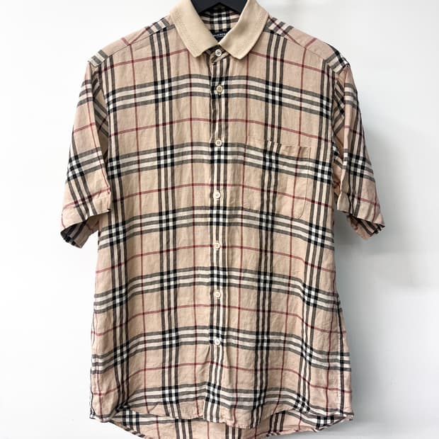 버버리 OG 노바 체크 린넨 셔츠