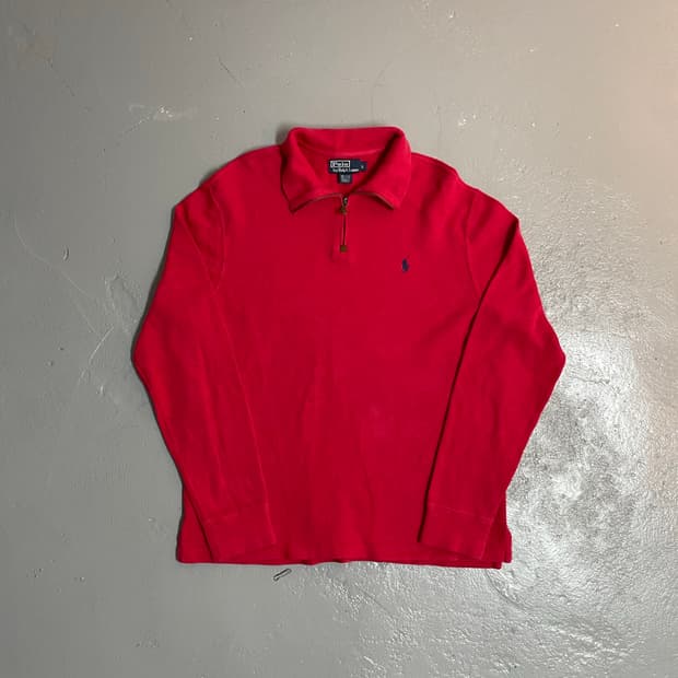 폴로 하프집업 니트 