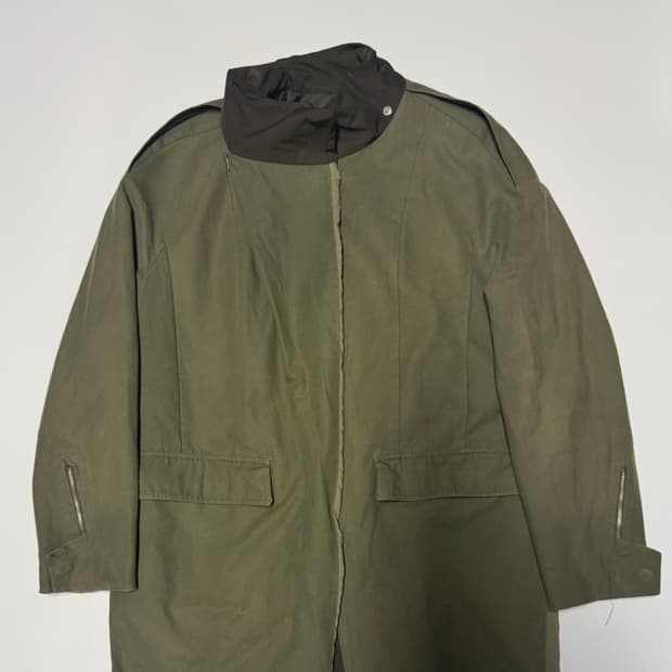 여성 한섬 시스템 빈티지 밀리터리 야상 자켓 66 카키