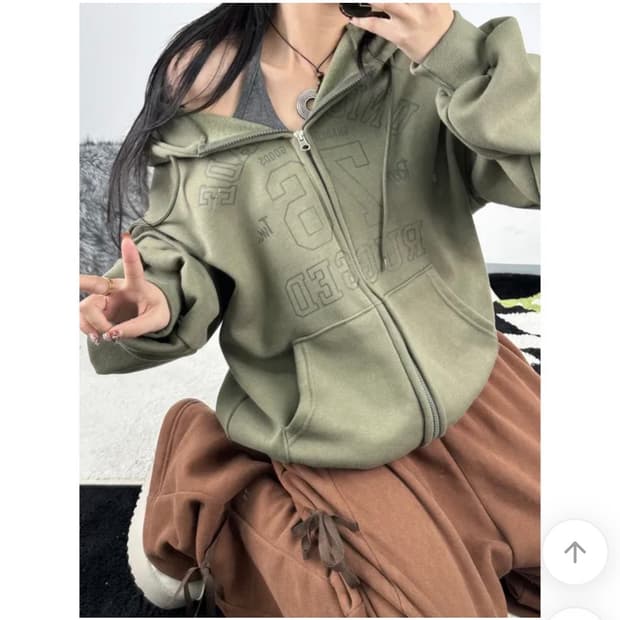 에이블리 남여공용 넘버 프린팅 후드집업 (새상품)