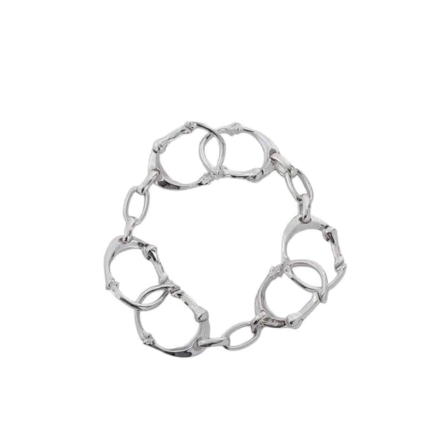 bone shaped carabiner bracelet.-S-