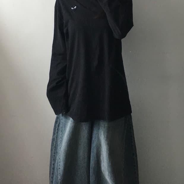 꼼데가르송 블랙와펜 롱슬리브