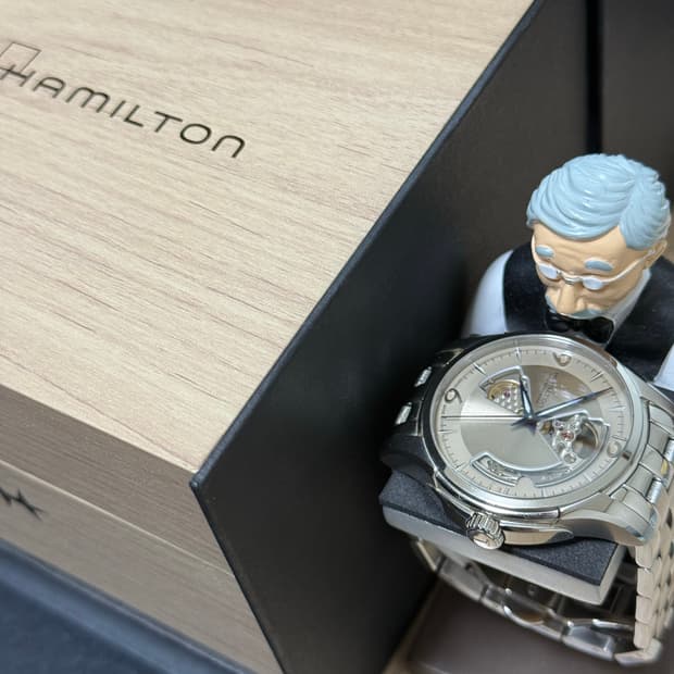 해밀턴 오픈하트 40mm 샴페인 골드