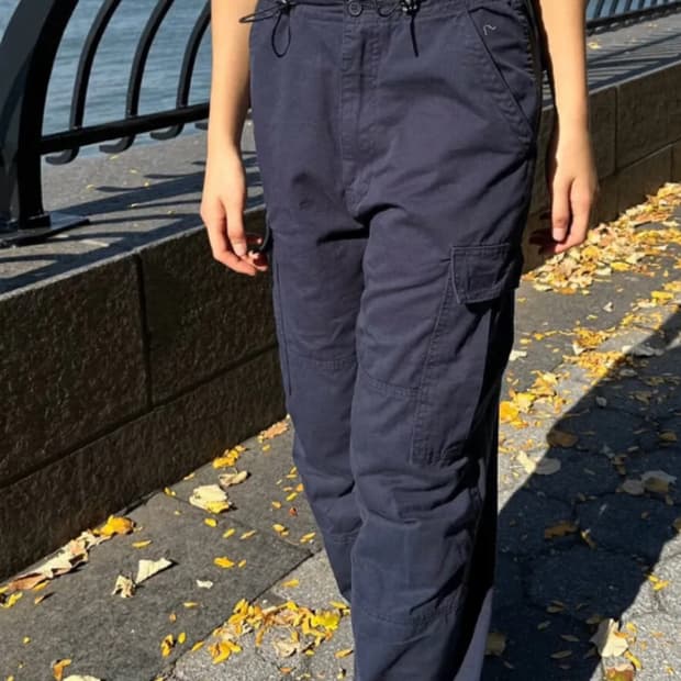 Brandy Melville 네이비 카고 와이드 팬츠