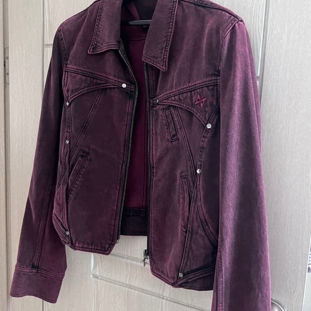 BLR 버건디 데님 자켓 M