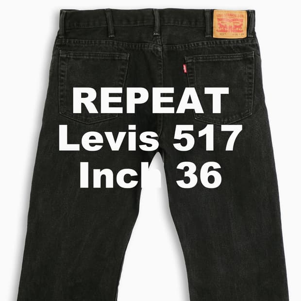 빈티지 리바이스 517 흑청 블랙진 36 인치 LV51736201