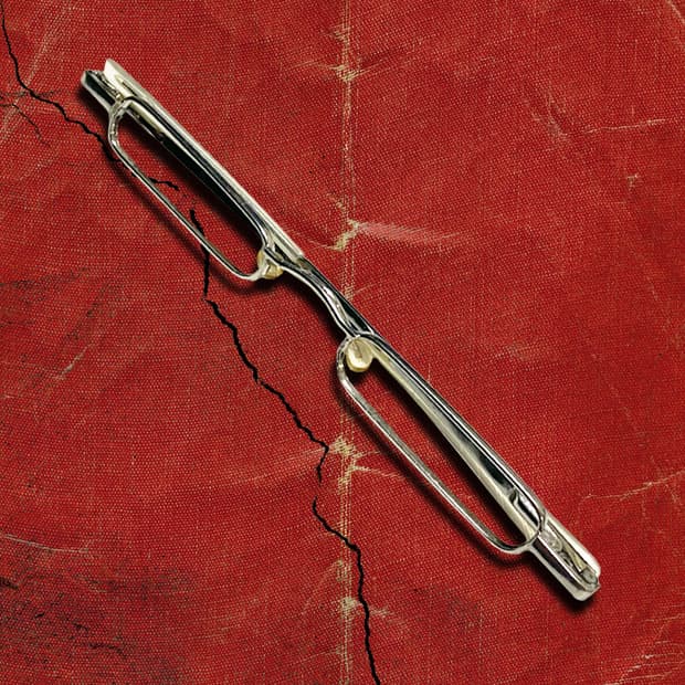 Japanese 90s 빈티지 레트로 나노 사이즈 실버 안경테 