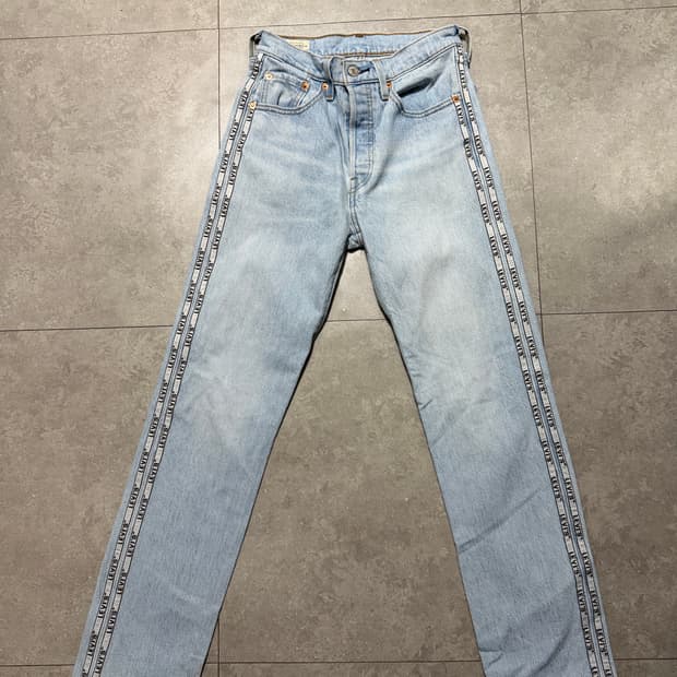 리바이스 프리미엄 빅 E 사이드로고 501 데님팬츠 24인치