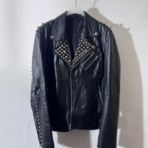 Vintage spike leather jacket