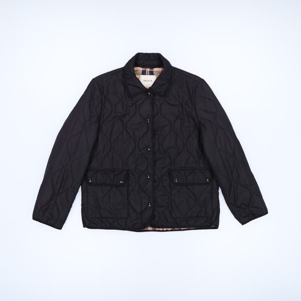 [95-165] 헤지스 여성 퀄팅 노바체크 패딩 자켓 N7016