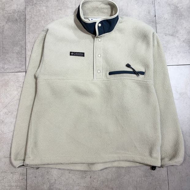 90s made in usa 콜롬비아 플리스 풀오버 신칠라