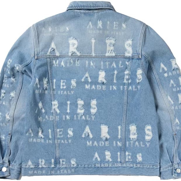 새상품 aries 디스 데님 자켓