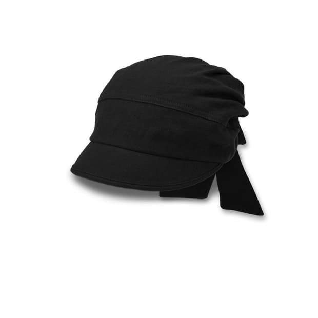 open yy LINED TIE-UP HAT, Black