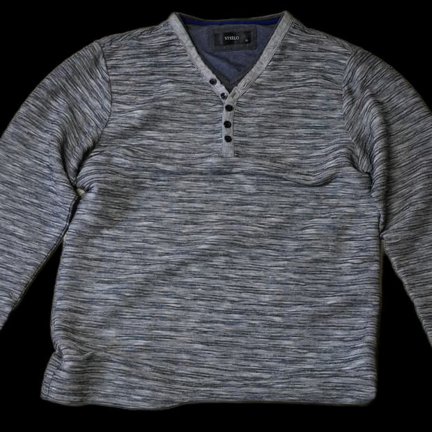 Japanese vintage Henley neck shirt