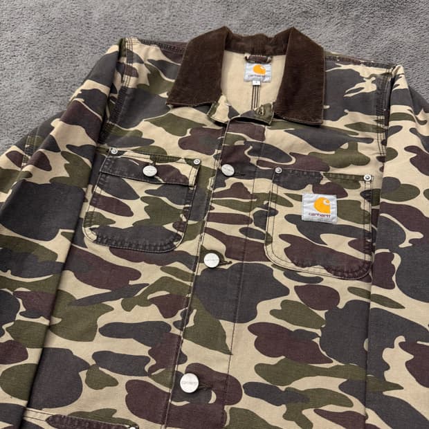 [ 정품/S ] 칼하트 카모 미시건 워크 초어 자켓