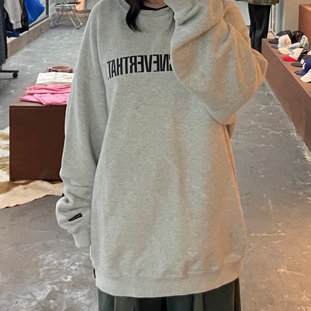 디스이즈네버댓 크루넥 헤더 그레이 맨투맨 H1923