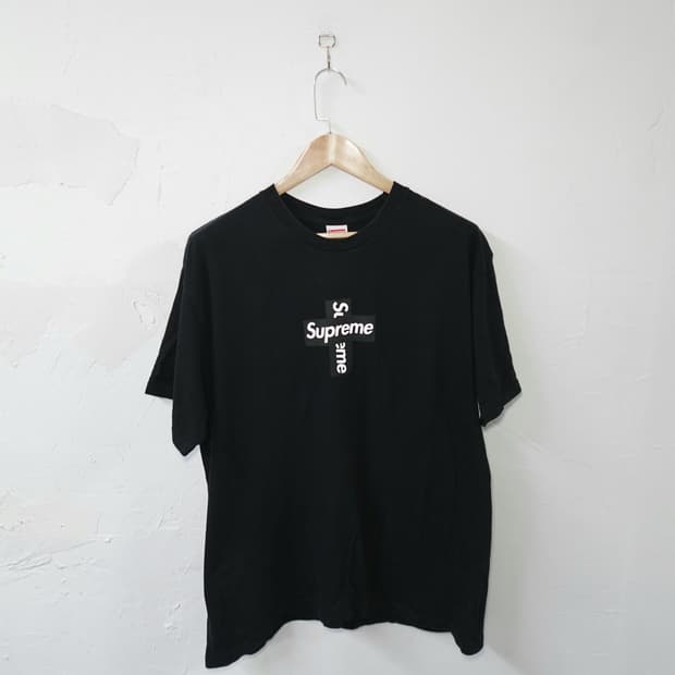 슈프림 크로스 박스로고 티셔츠 XL