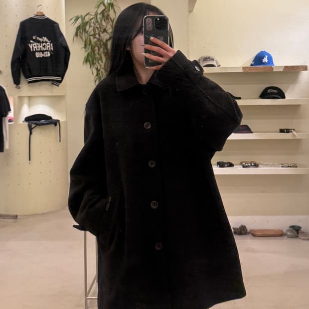 갤럭시 패턴 모직 코트 U657