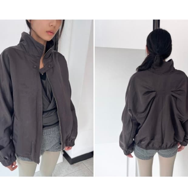 구해요) Wingbone pintuck bomber jacket (dee