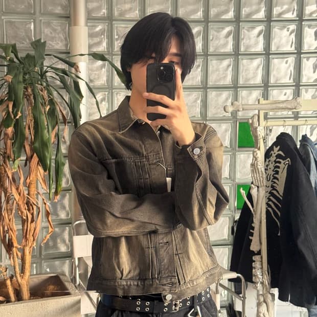 DENIM BLOUSON 워시드 데님 자켓