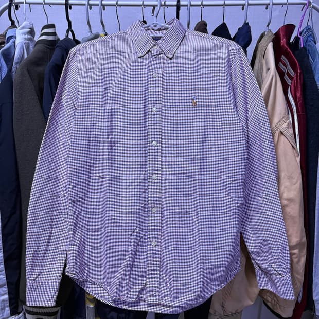 폴로 랄프로렌 체크 남방 셔츠 m