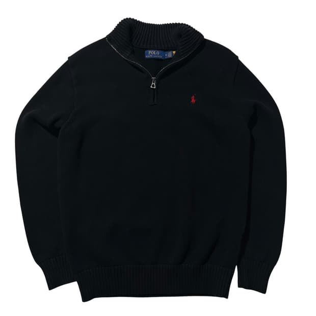폴로 랄프로렌 하프집업 니트 블랙 (신형QR)