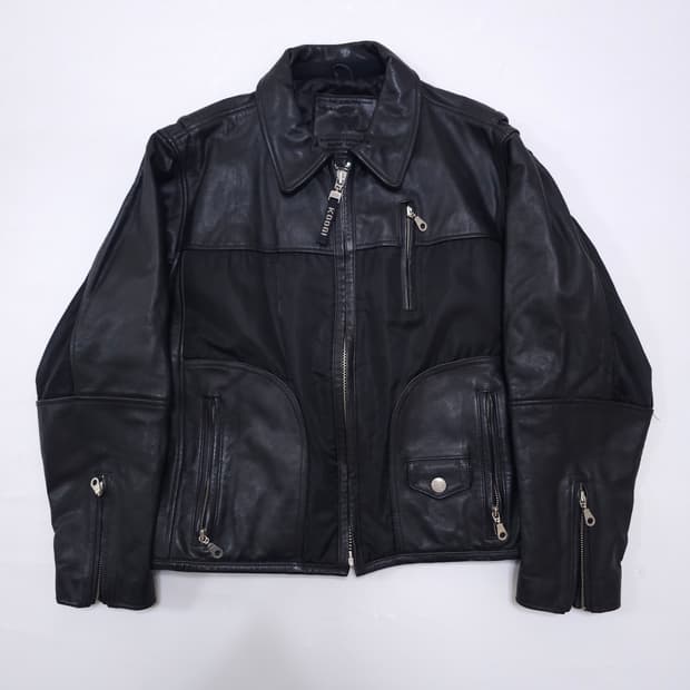 Koogi 쿠기  나일론 레더 자켓