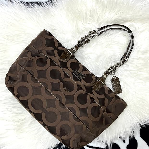 vintage coach shoulder bag brown