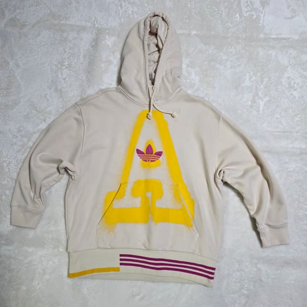 (XS)여성 아디다스 그래픽 오버사이즈 후드티 