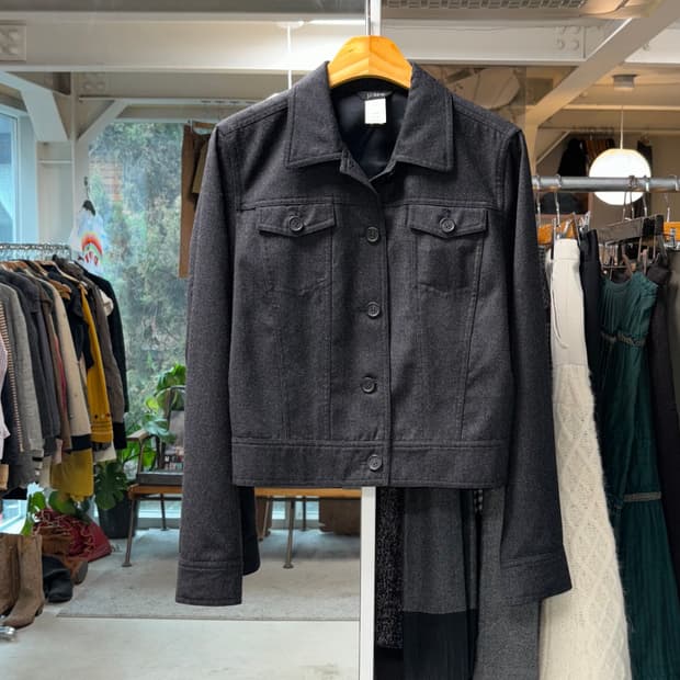 제이크루 울 크롭자켓