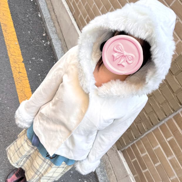 Vintage White Fur Jacket 
