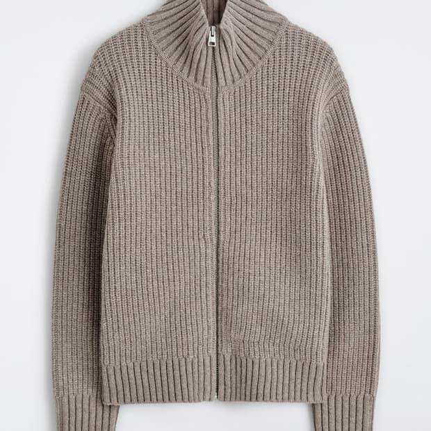 COS 퍼널넥 니티드 울 재킷(정가25)