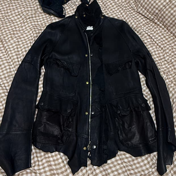 솔로이스트 러프아웃 디어스킨 레더자켓 48