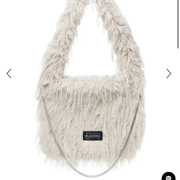 블랙퍼플 벨버 퍼 숄더백 , 퍼가방