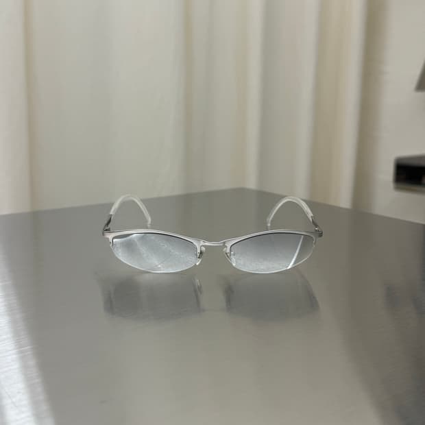 EMPORIO ARMANI SILVER OVAL SUNGLASSES