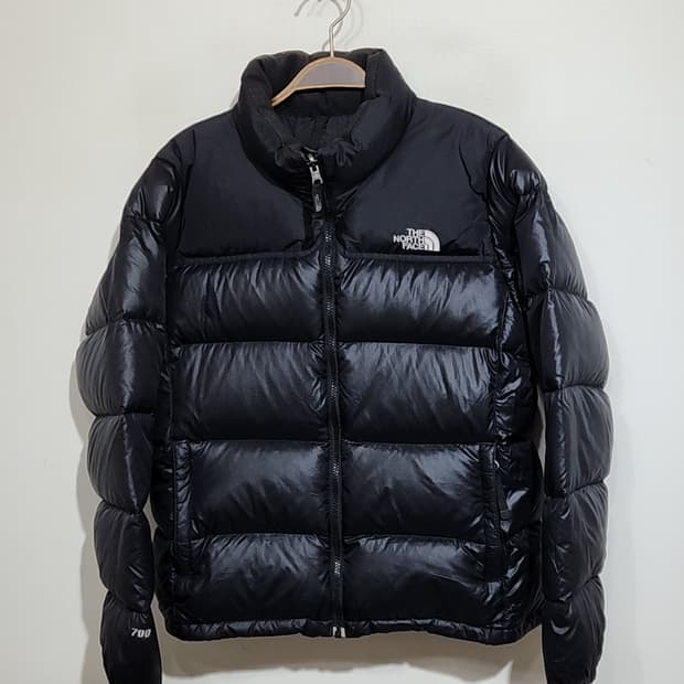 (M) 노스페이스 눕시패딩 점퍼 블랙 거위털 700 구스다운 자켓 